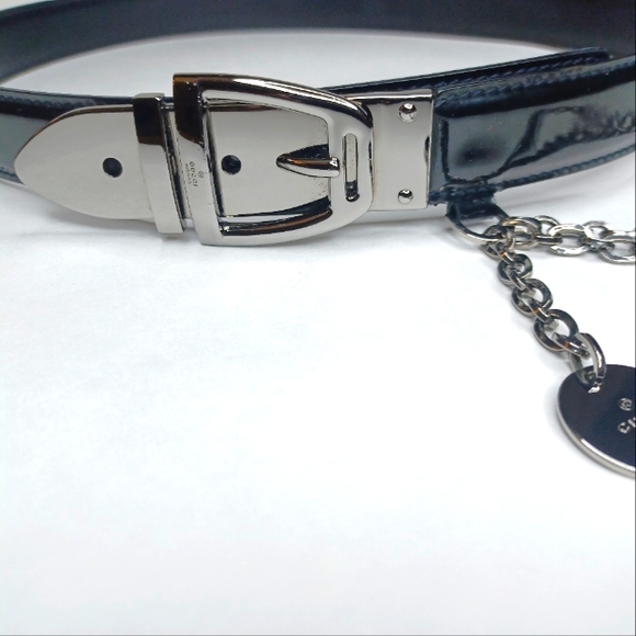 Gucci Tom Ford Era Patent Leather Black Chain Drop Belt - Picture 5 of 6